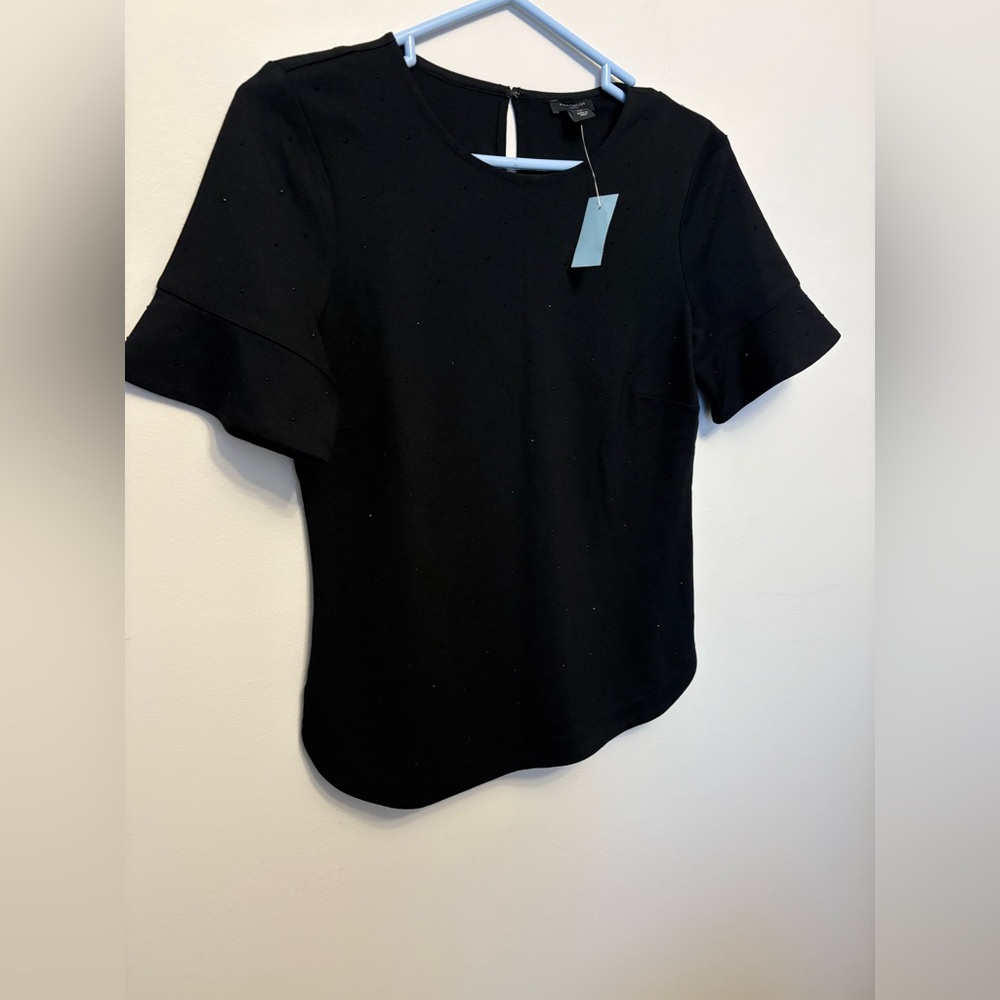 Ann Taylor Black Short Sleeve Top